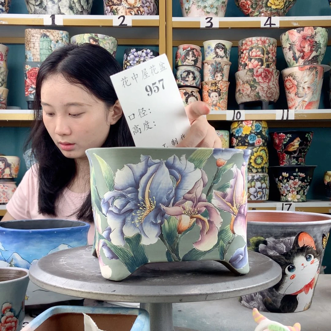 小***@景德镇手工花盆957