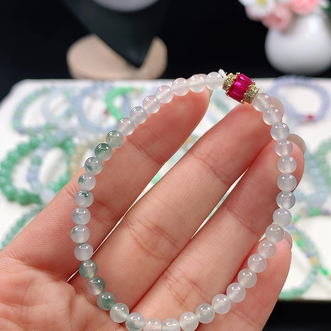 翡翠未镶嵌手链4.5mm