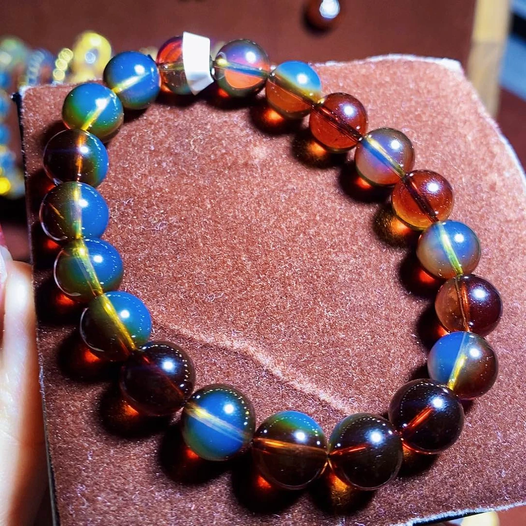 蓝珀裸石未镶嵌红蓝珀妖色9加毕业