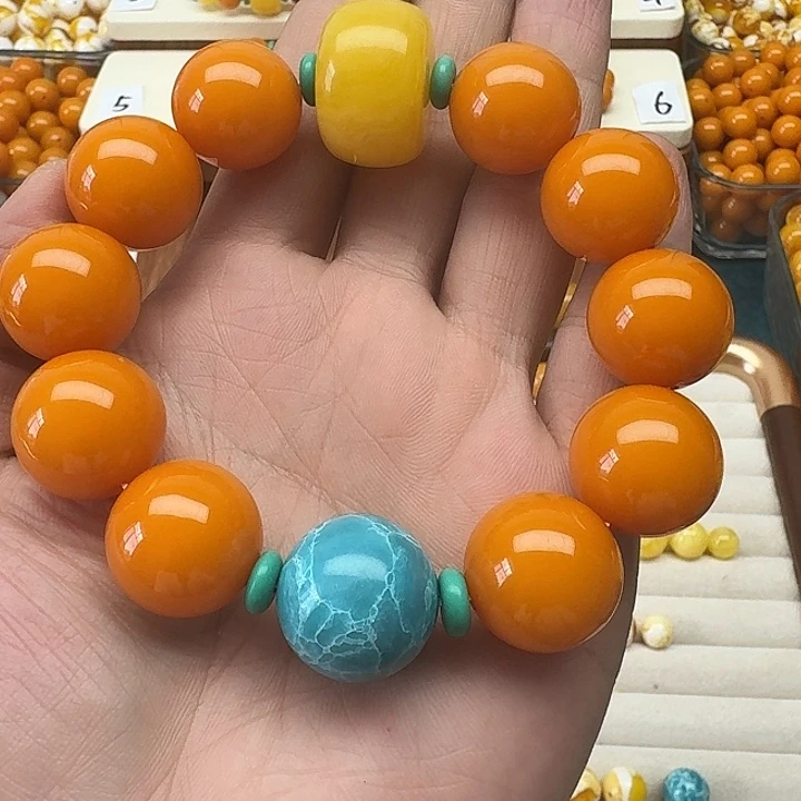 自***渡非金属老蜜色素串搭配一条