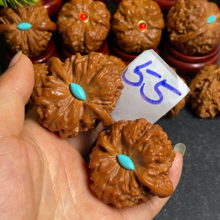 文玩核桃把件45官帽55