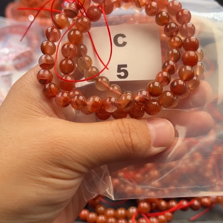 南红玛瑙未镶嵌多样性发货默认微瑕称重7mm3条