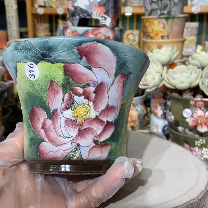 红陶景德镇艺术手绘作品