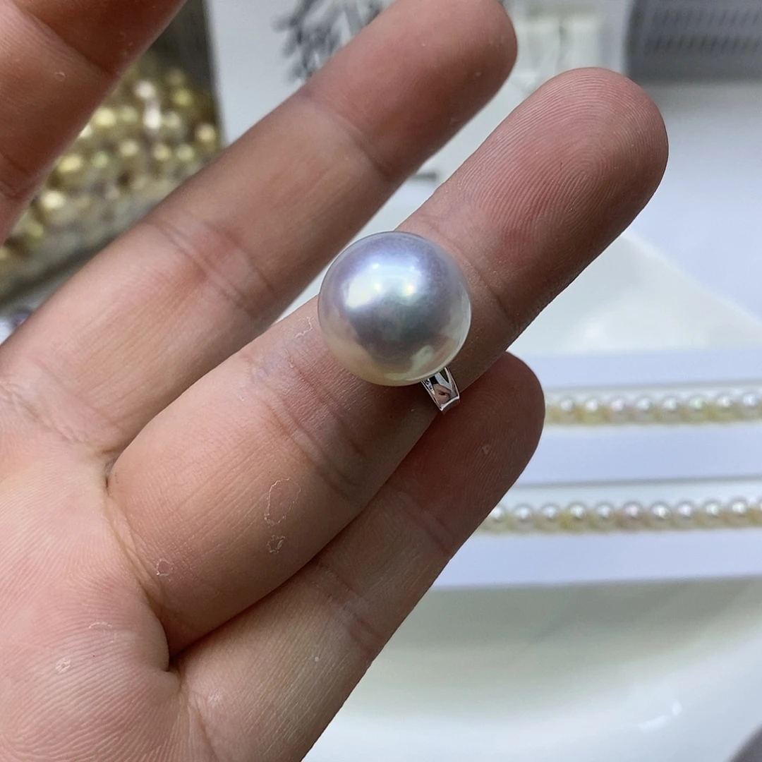 戒指海水珍珠18K金镶嵌