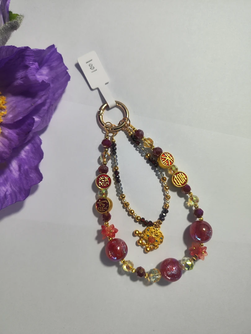 恭喜发财新年款手机链质感高级福气满满色挂