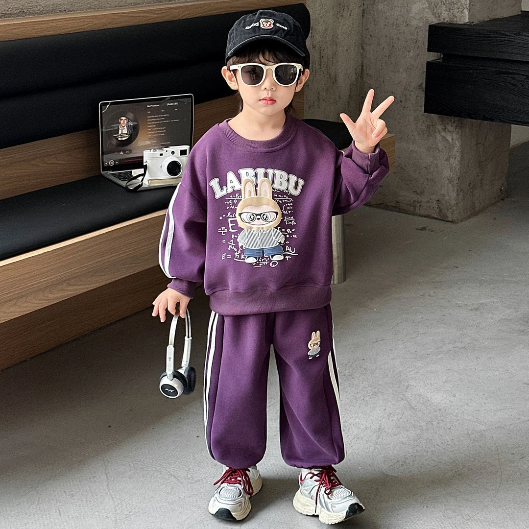 【沫沫家】男女童秋装套装宝宝炸街痞帅小童卫衣春秋运动两件套潮