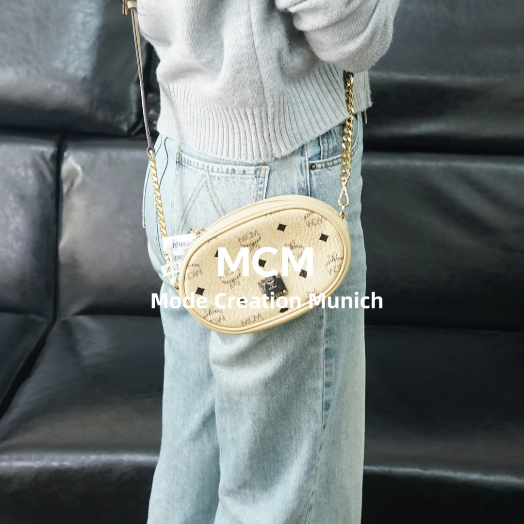 95新 MCM 米色斜挎包/AF01422029/2029