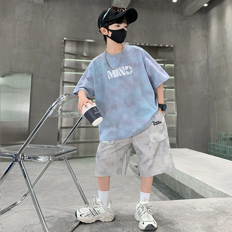 男童套装2025新款宽松夏季男童套装休闲风休闲帅气中大童夏装时尚