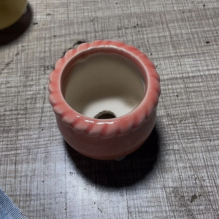 粉色瓷盆、粉色4个一组