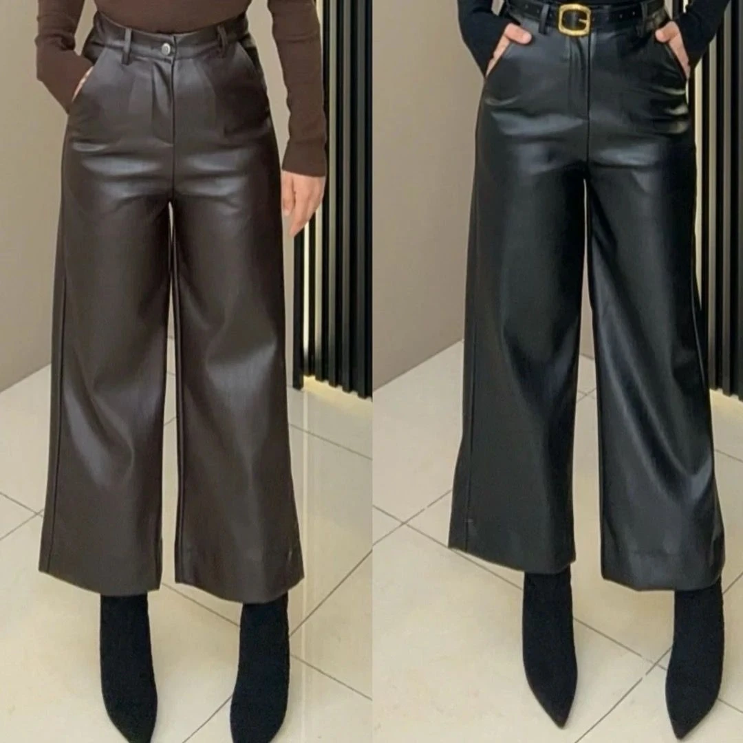 iLSAR   两个颜色九分皮裤8633