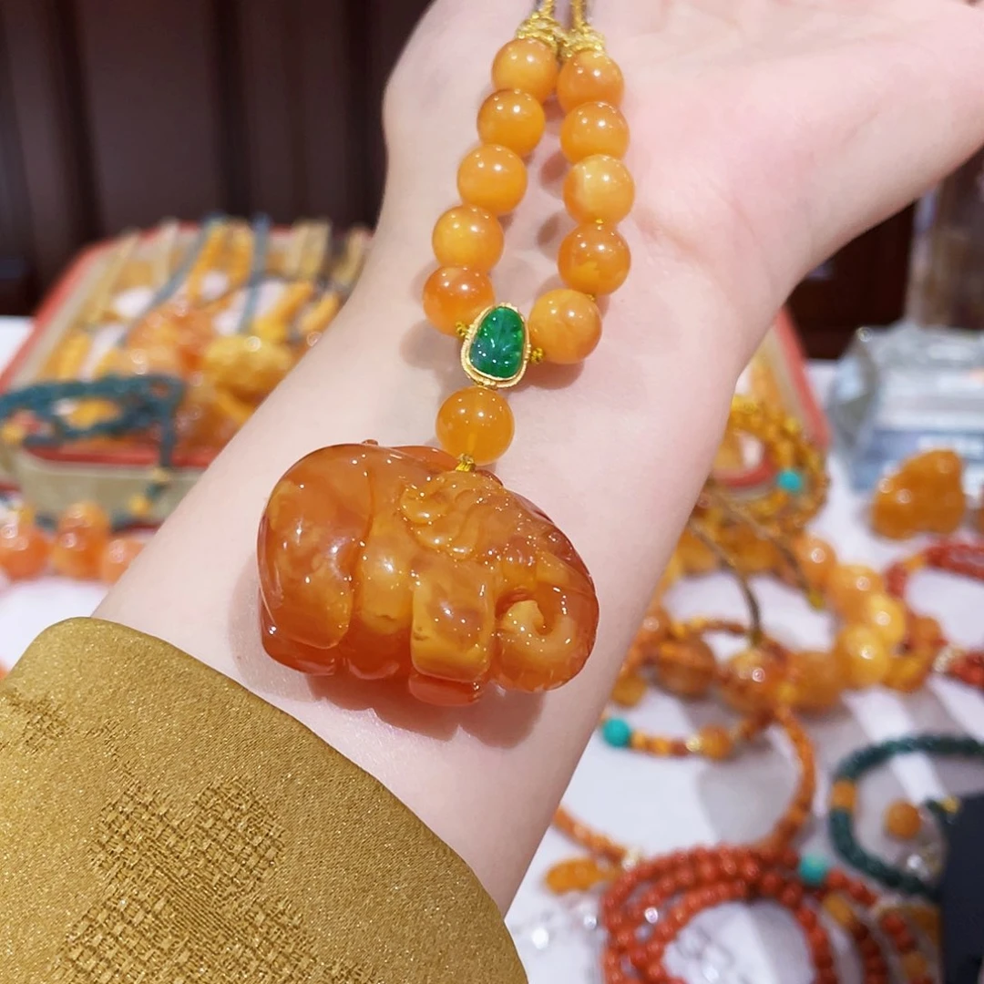 未镶嵌蜜蜡手链手串