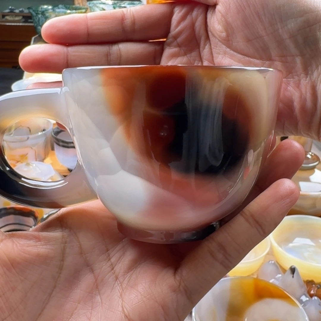 千****玛瑙/玉髓未镶嵌玛瑙茶杯