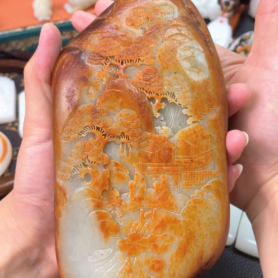 和田玉未镶嵌摆件