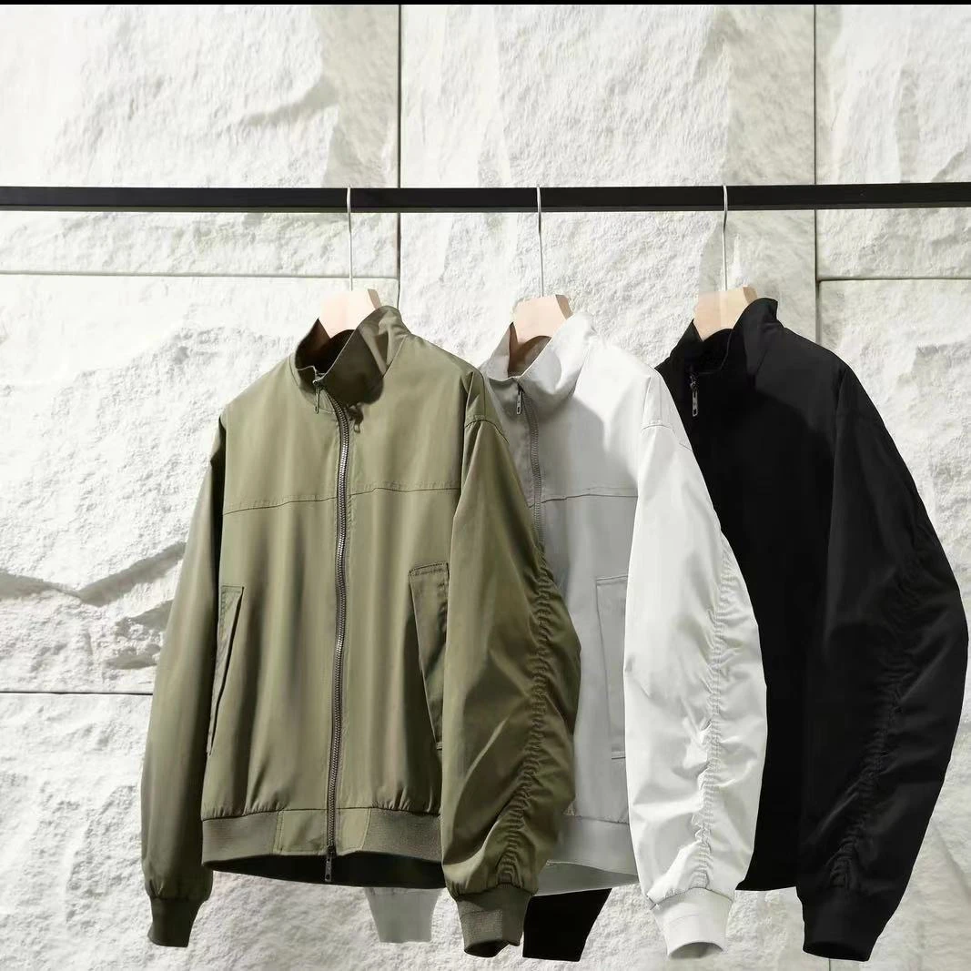 春季潮流立领外套男士经典美式复古飞行夹克防风外套jkj-FK2607