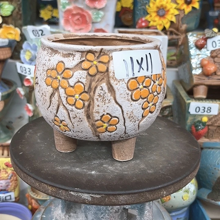 紫砂花盆粗陶材质多肉花盆