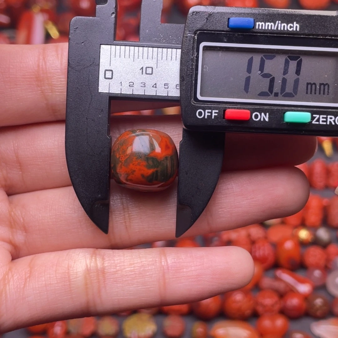 南红玛瑙未镶嵌配饰包浆老型珠