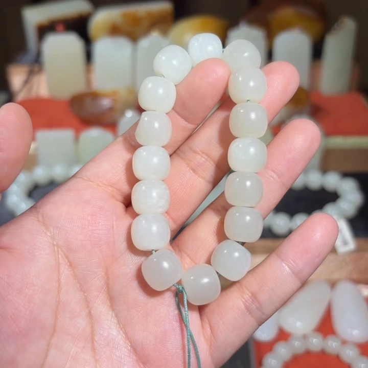手链未镶嵌和田玉f****.手串12桶珠
