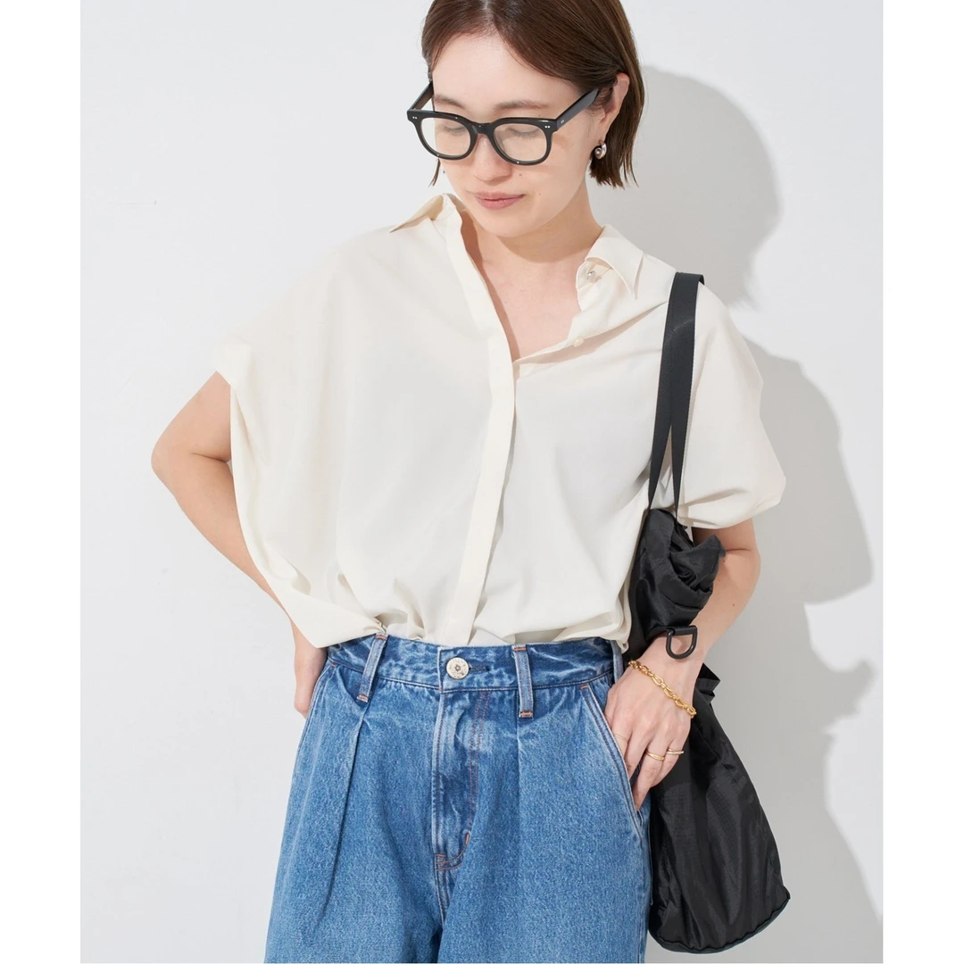 【胖虎家】夏季新款 S 设计感休闲百搭洋气短袖宽松型衬衣衬衫