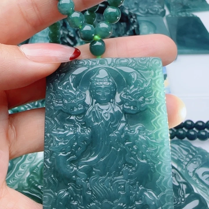 翡翠未镶嵌颈饰多样性发货天然A货翡翠