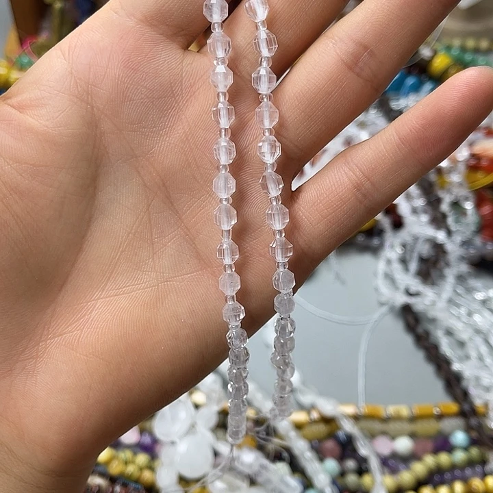 玛瑙/玉髓合金珠宝半成品卡5白水橄榄切一条