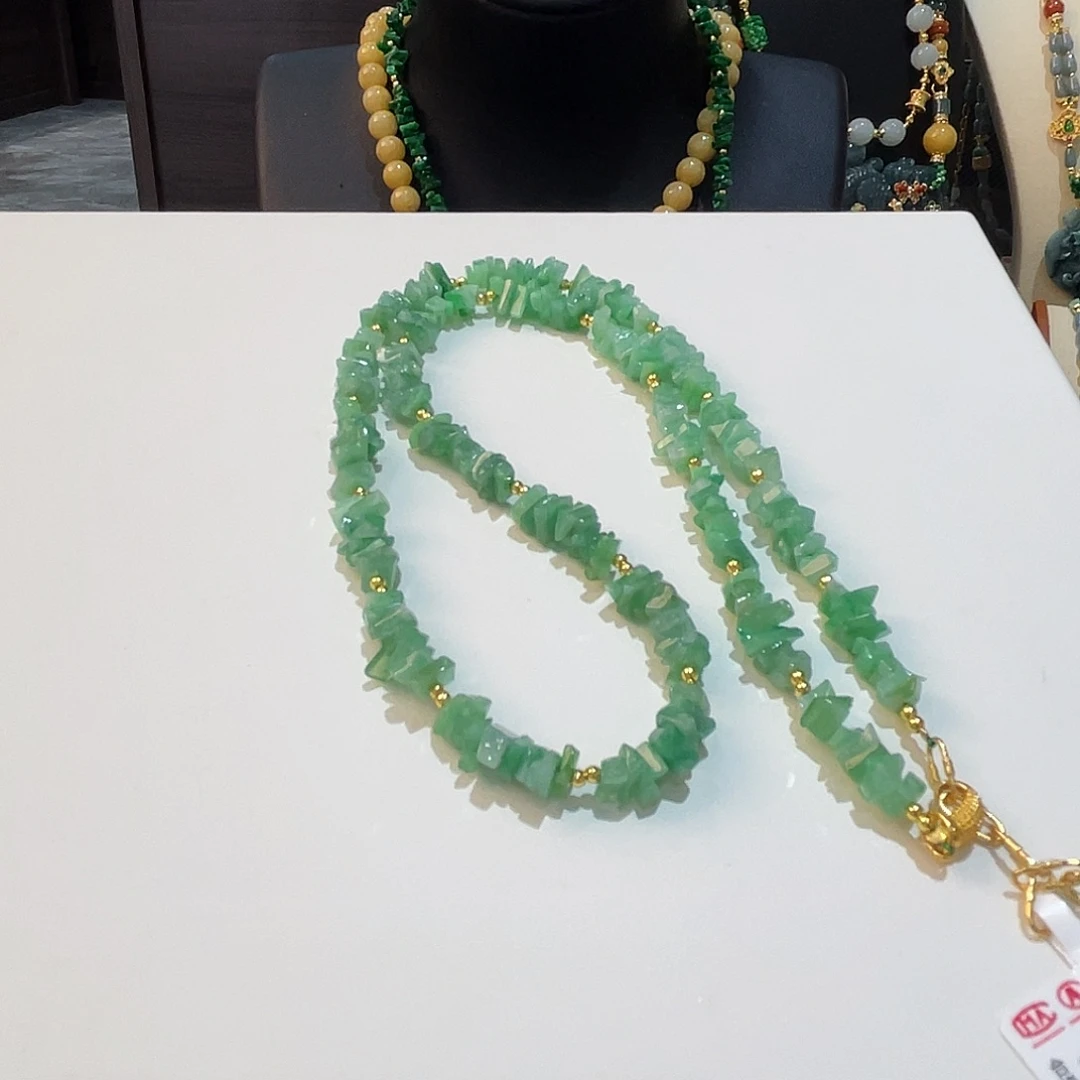 荷***栅项链未镶嵌翡翠碎冰冰