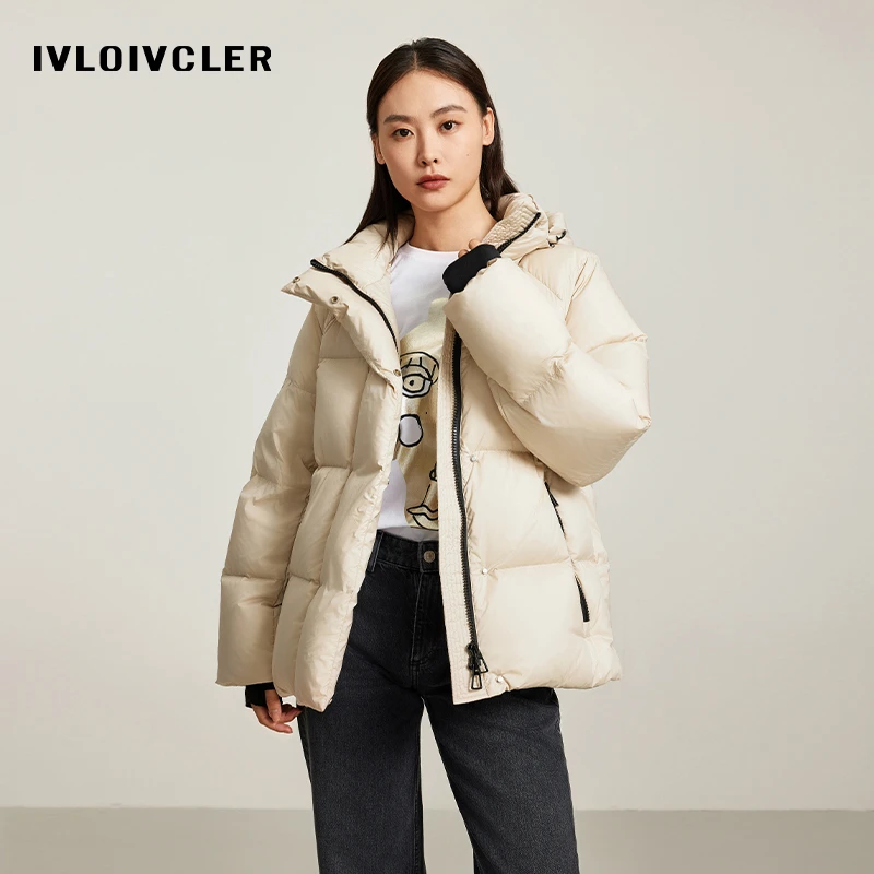 【极寒系列】90白鹅绒羽绒服秋冬季宽松防风时尚百搭外套3308