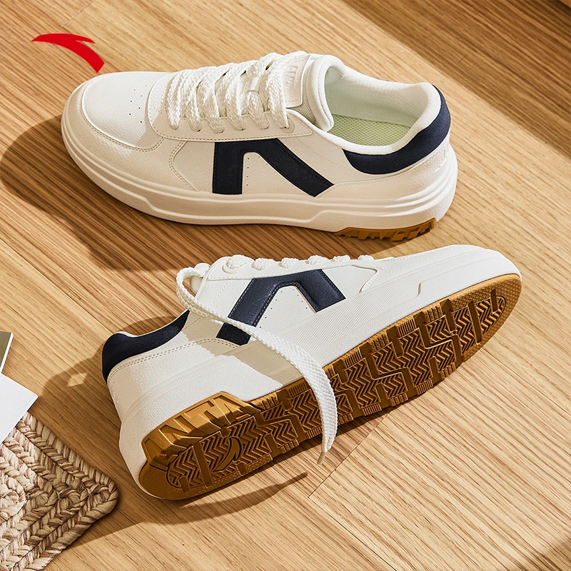 安踏A道厚底增高百搭透气板鞋秋冬季新款舒适情侣款旅游鞋休闲鞋