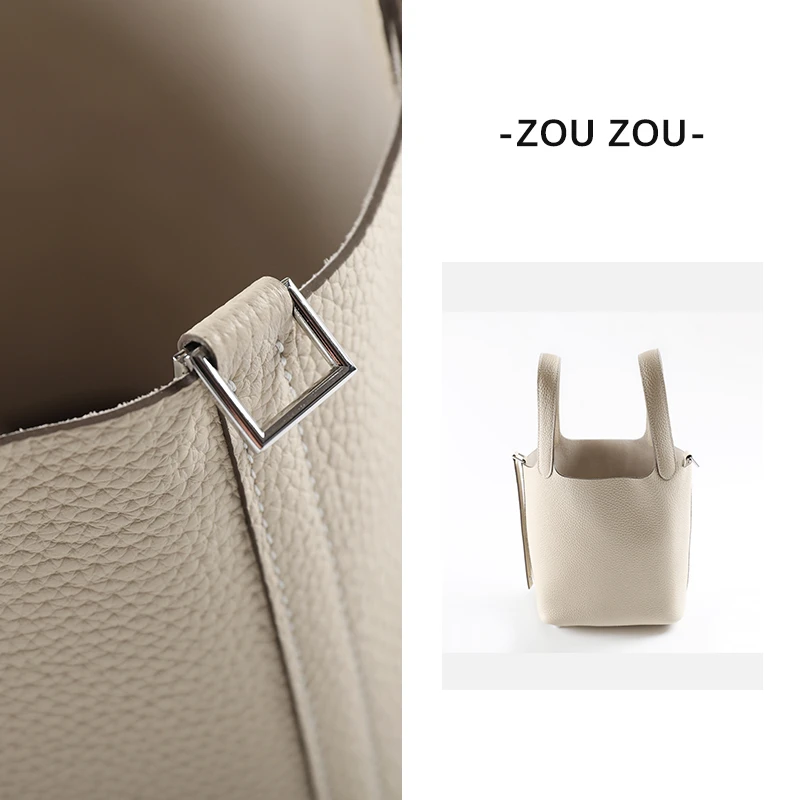 邹邹高端小个子复古气质牛皮手提包设计高级感轻奢时尚女士手拿包