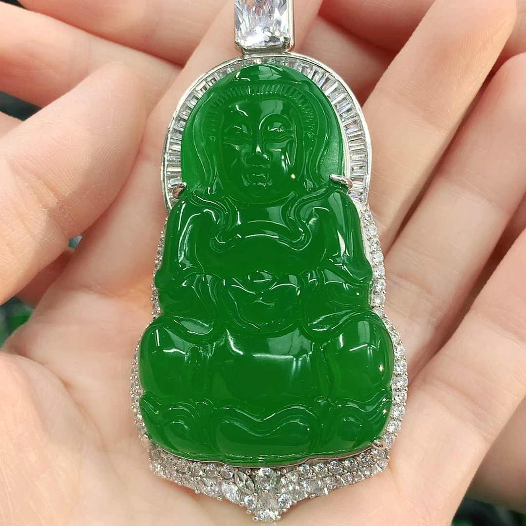 银S925镶嵌吊坠玛瑙/玉髓平**运