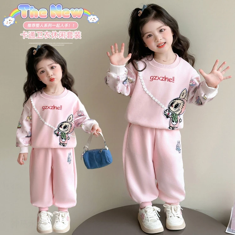 2025秋季新款童装儿童套装夏季洋气童装女童韩版夏装休闲时尚上衣