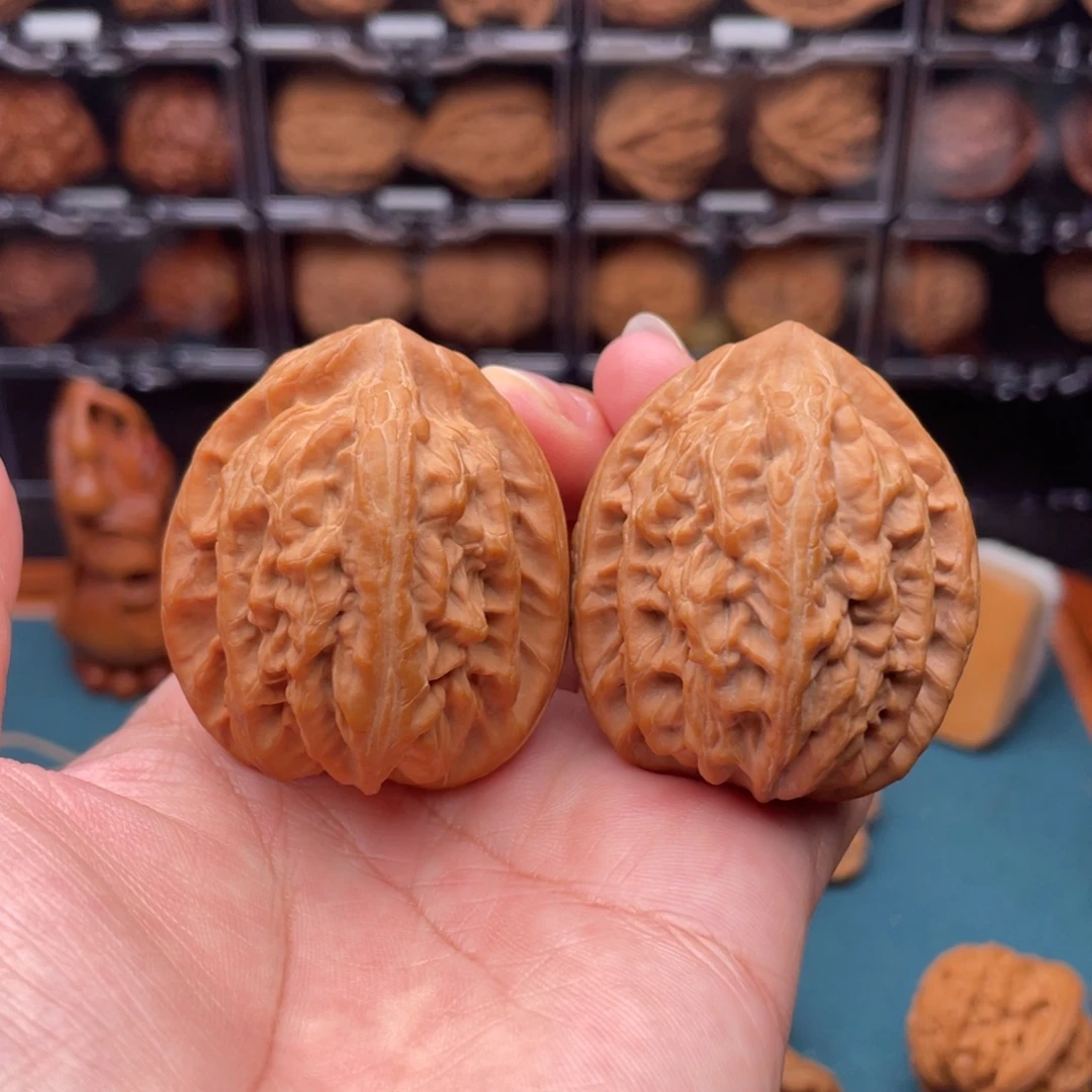 吊坠文玩核桃40全品原装红锦鲤