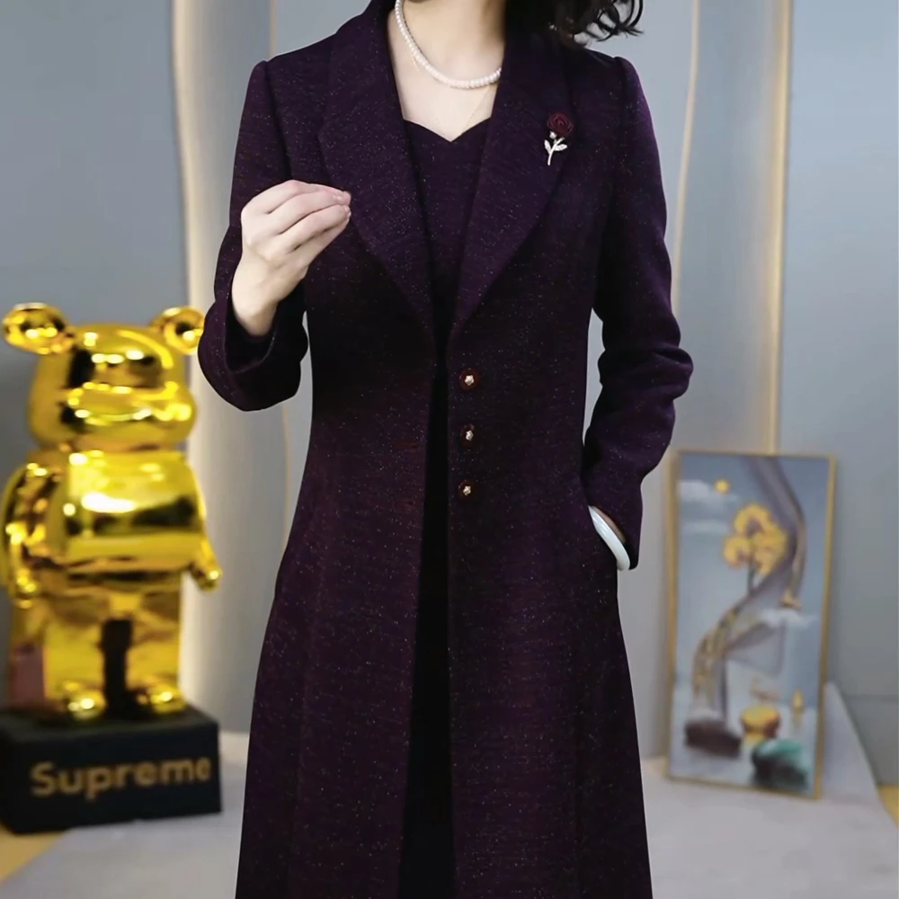 【风衣外套+连衣裙】两件套2025新款气质时尚收腰显瘦女装套装裙