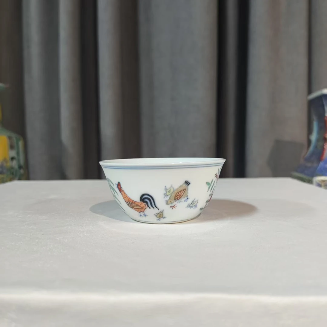 景德镇手绘鸡缸杯