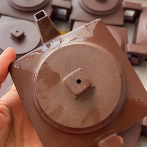 紫砂茶壶紫泥方器200c c