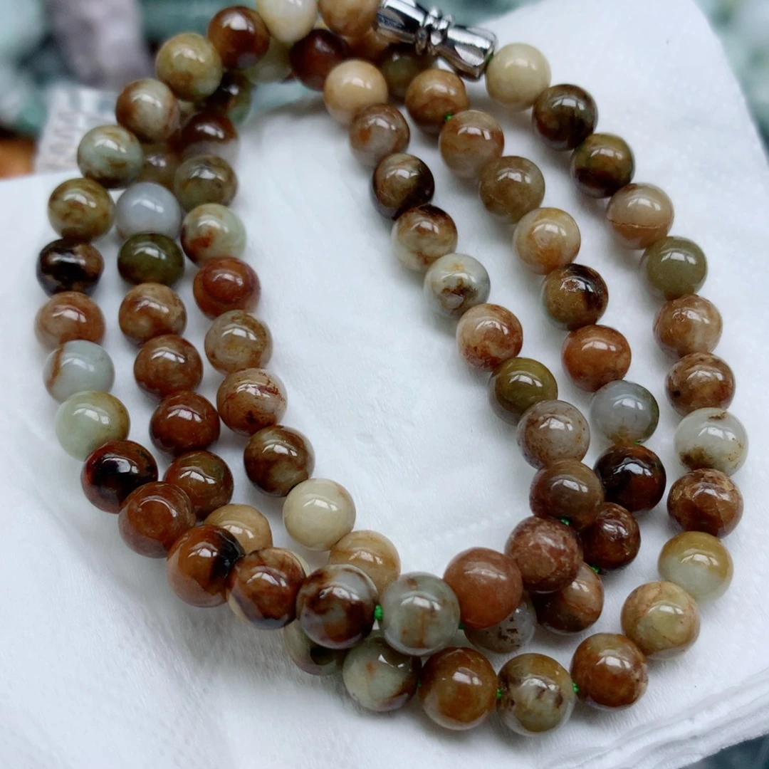 翡翠未镶嵌项链珠子批发