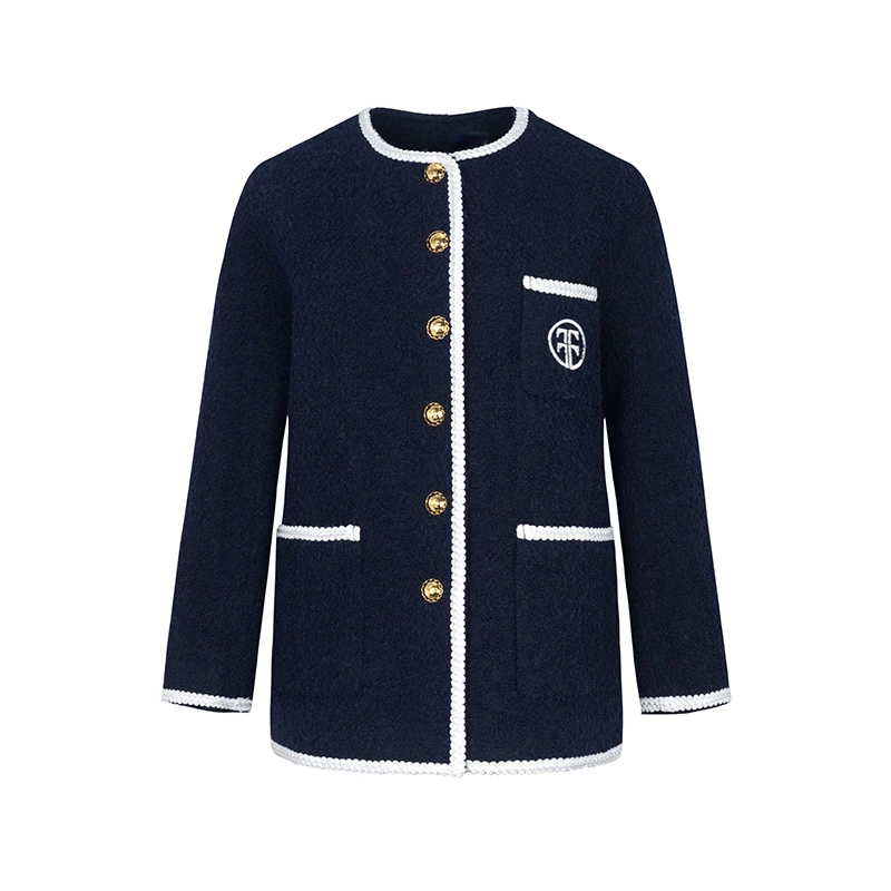 【直播专享】商场同款新品细腻羊毛呢小香风羽绒服N0710B34627