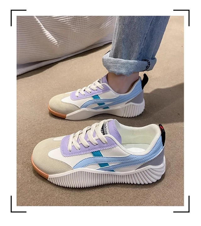 2025春秋季新款小白鞋子多巴胺百搭透气休闲德训鞋板鞋跑步运动鞋