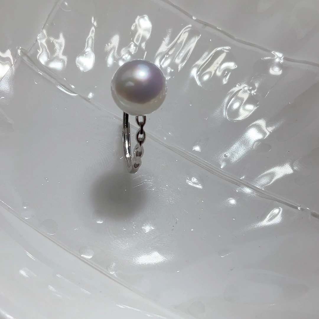 淡水珍珠戒指银S925镶嵌