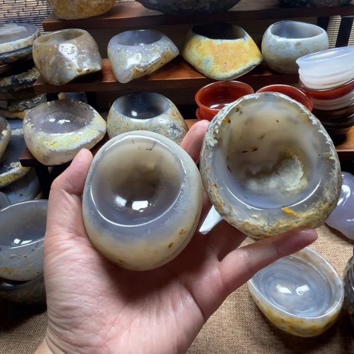 晴****晴天然玛瑙原石碗