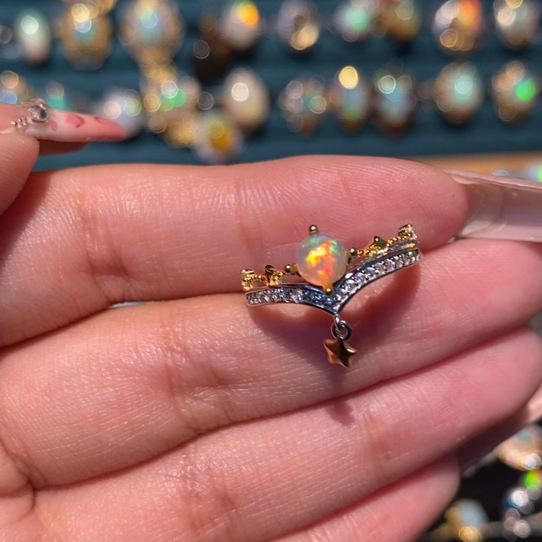 欧泊银S925镶嵌戒指