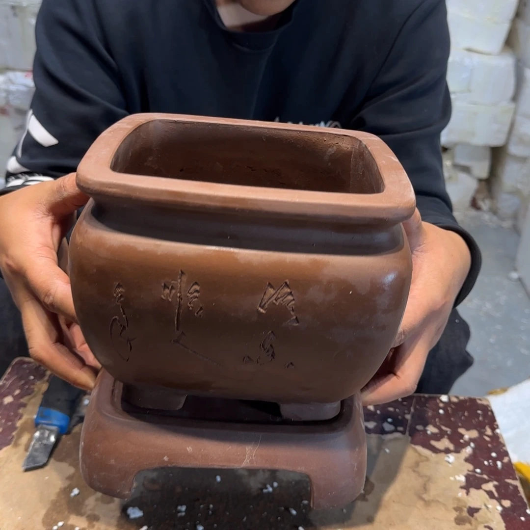 紫砂花盆口径20高度20