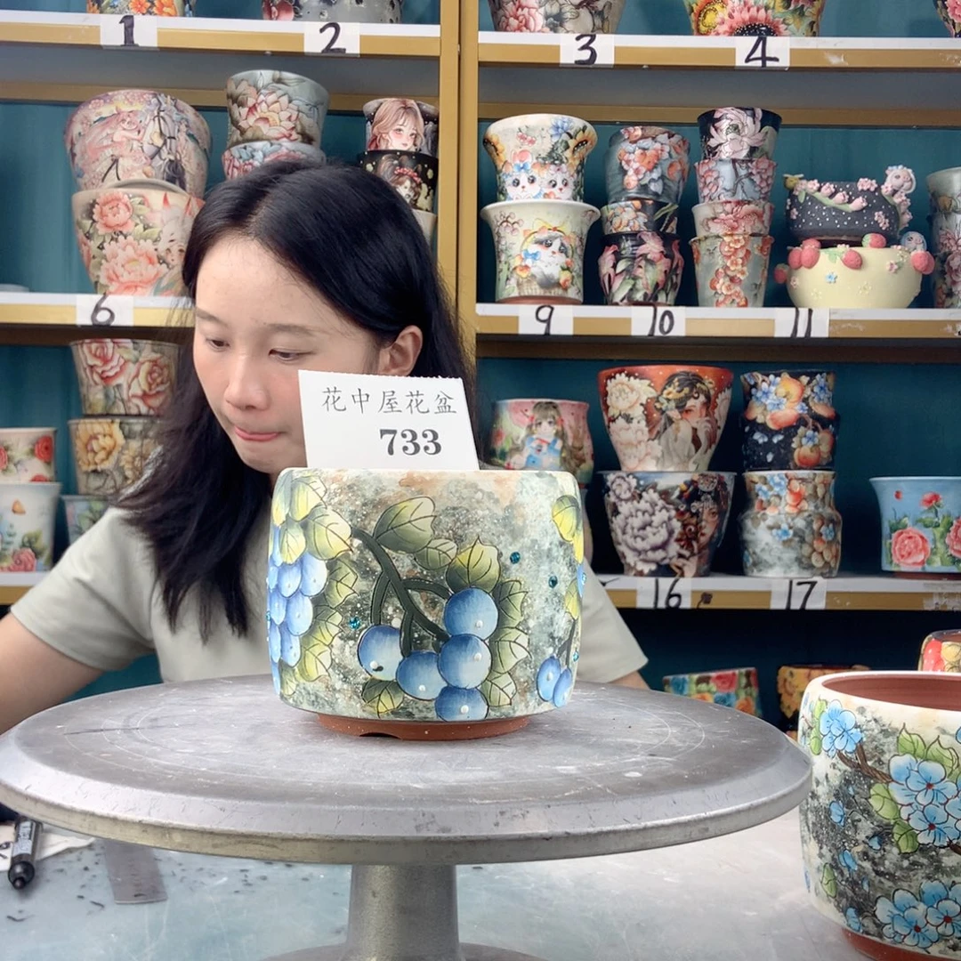 景德镇手工花盆733