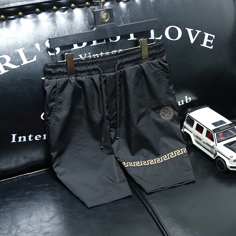 约文库费高端时尚春夏季男士短裤薄速干休闲五分裤轻奢大码五分裤