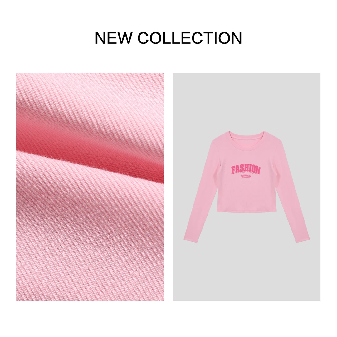 《婷婷专属》T1F38020B 青春洋溢女士修身T恤