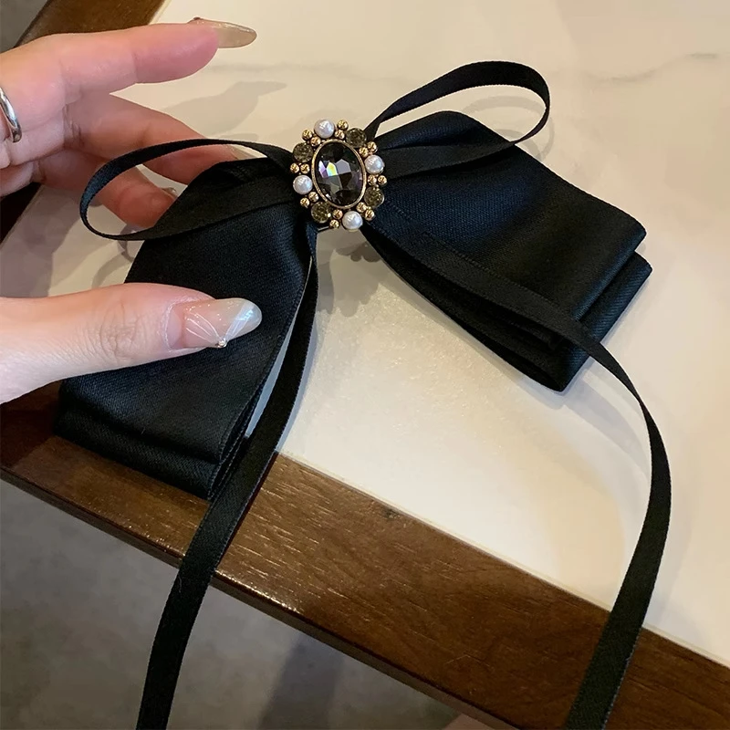 夏天高端气质网红爆款手工定做黑色发夹弹簧夹洋气夹子头饰女新款