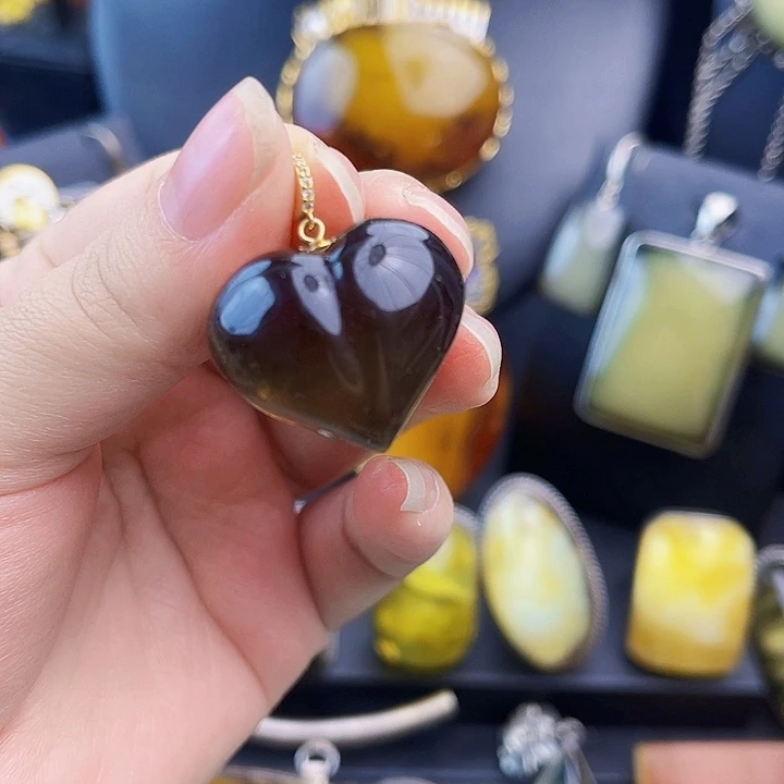 琥珀银S925镶嵌裸石