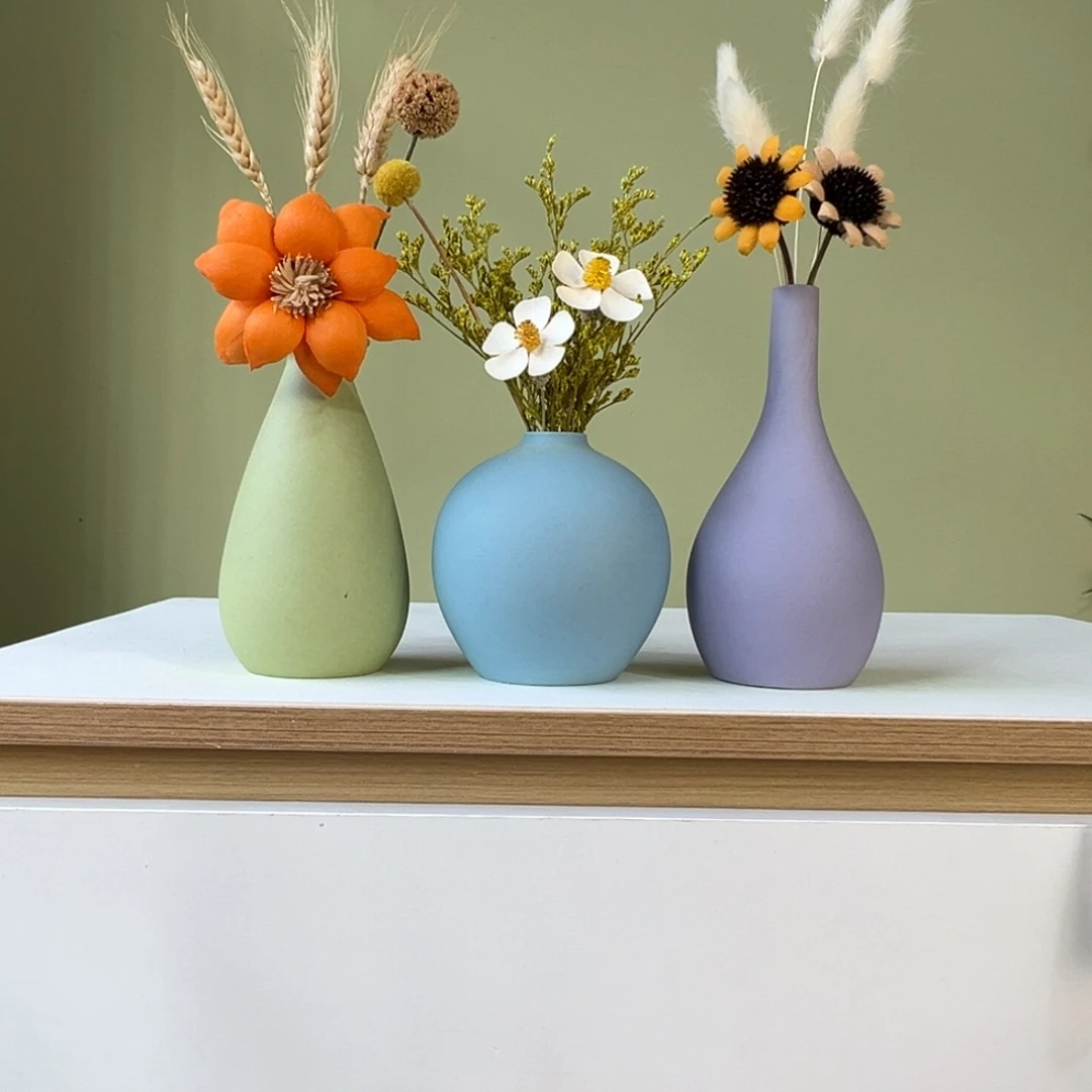 陶瓷花瓶陶瓷花瓶带花高度20-30厘米左右