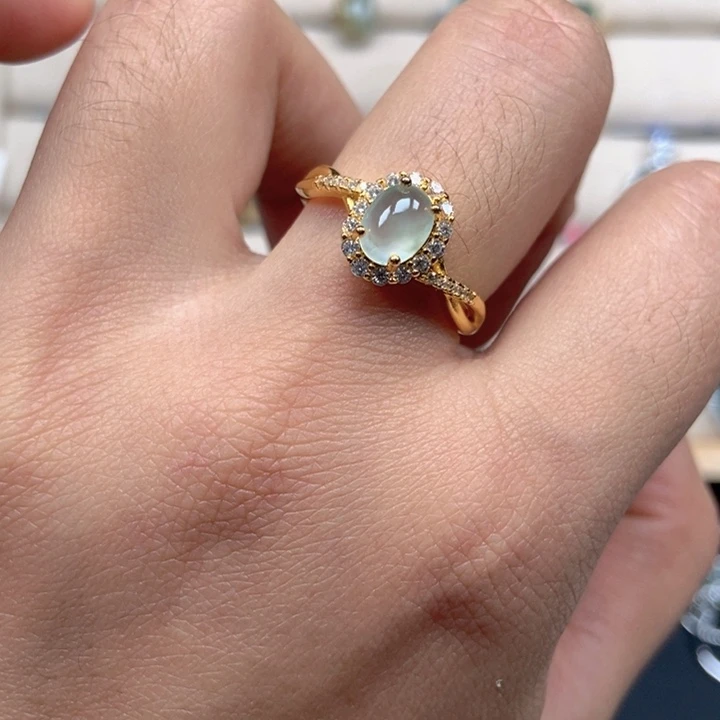 翡翠未镶嵌戒指戒指