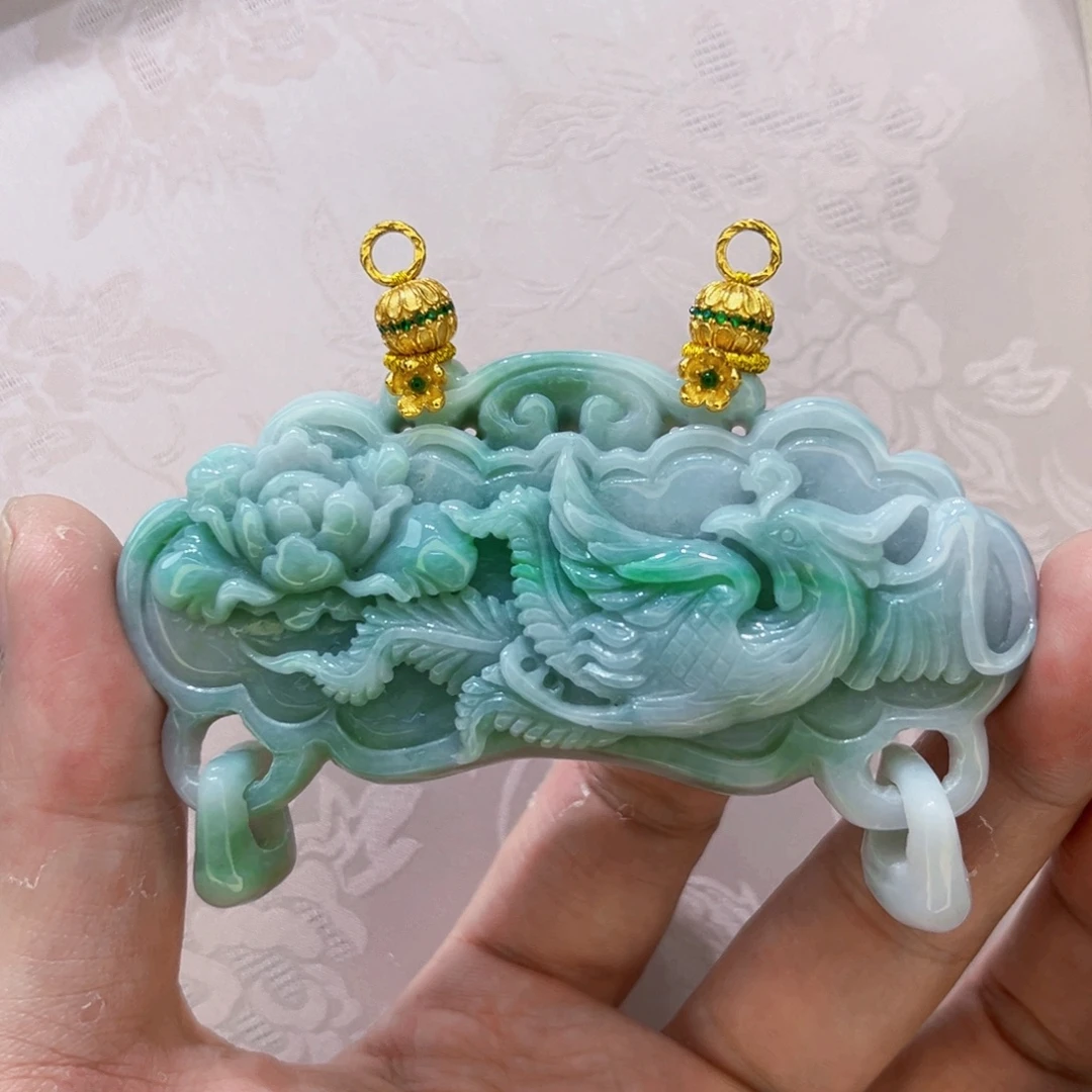 翡翠合金吊坠(赠链)代编织