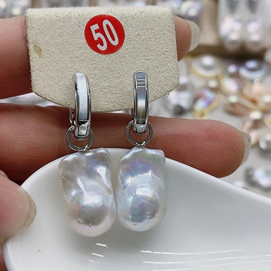 【闪购商品】淡水珍珠耳饰银S925镶嵌